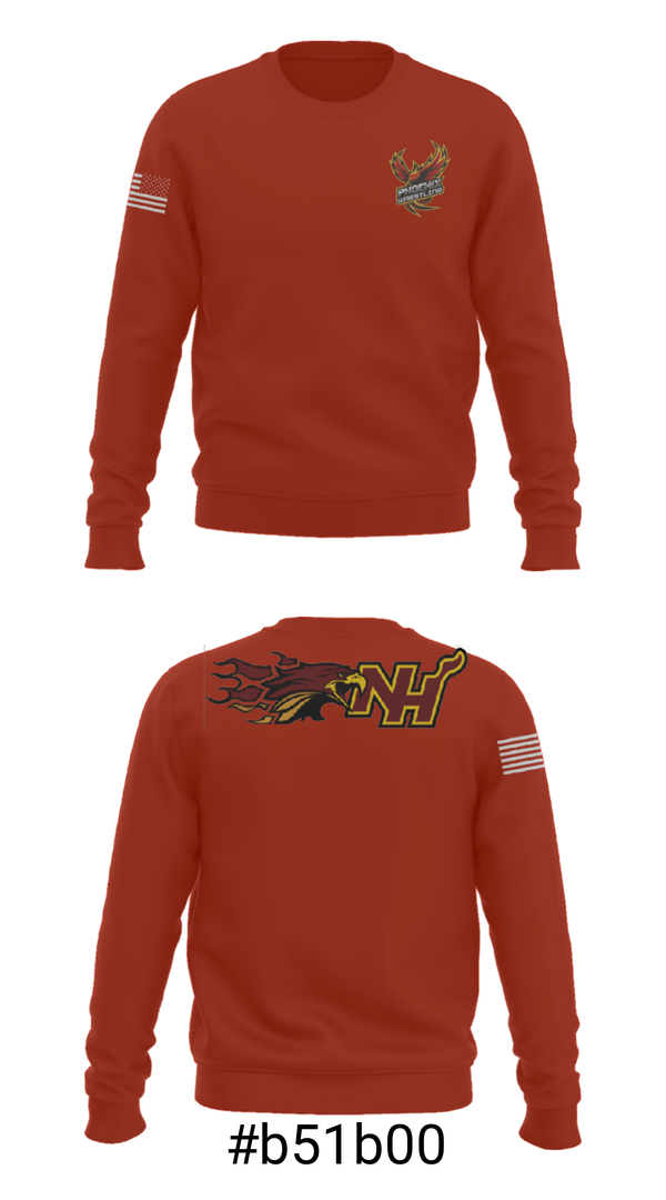 Crew Neck Sweatshirt, New Hampstead Wrestling, Wrestling, Teamtime, Team time, sublimation, custom sports apparel, team uniforms, spirit wear, spiritwear, sports uniforms, custom shirts, team store, custom team store, fundraiser sports, apparel fundraiser