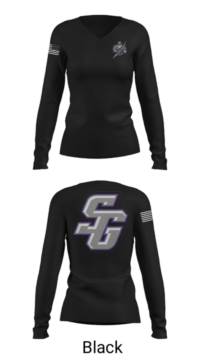 South Garner High School Wrestling 78306190 Women's Long Sleeve V-neck Shirt - 13
