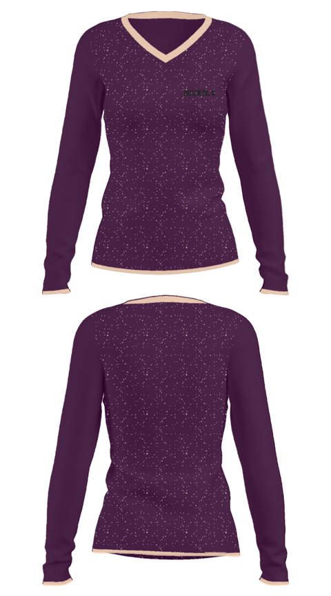 Women's Long Sleeve Vneck Shirt, BEENBLK, , Teamtime, Team time, sublimation, custom sports apparel, team uniforms, spirit wear, spiritwear, sports uniforms, custom shirts, team store, custom team store, fundraiser sports, apparel fundraiser