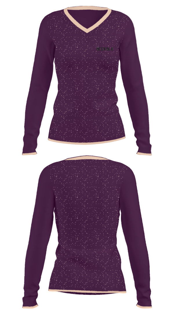 Women's Long Sleeve Vneck Shirt, BEENBLK, , Teamtime, Team time, sublimation, custom sports apparel, team uniforms, spirit wear, spiritwear, sports uniforms, custom shirts, team store, custom team store, fundraiser sports, apparel fundraiser