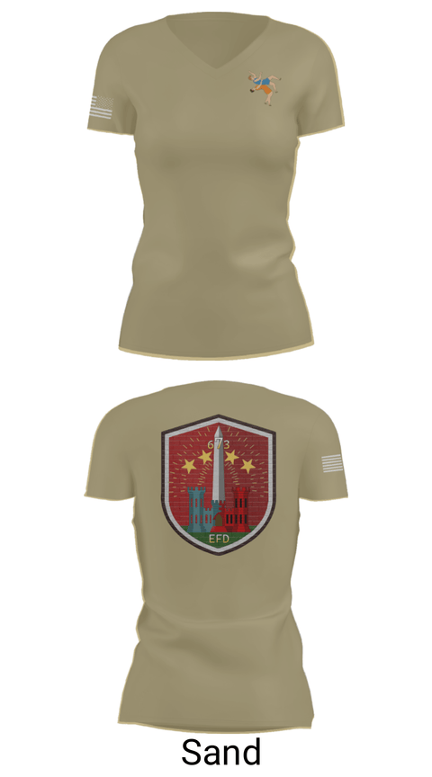 Women's Short Sleeve Vneck Shirt, 673 EFD Vs. 134 FEST, Army, Teamtime, Team time, sublimation, custom sports apparel, team uniforms, spirit wear, spiritwear, sports uniforms, custom shirts, team store, custom team store, fundraiser sports, apparel fundraiser