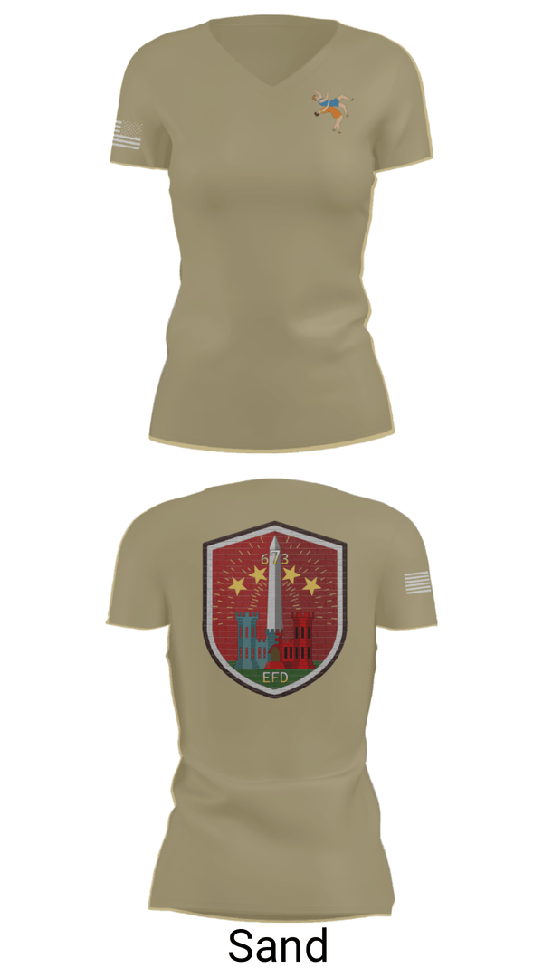 Women's Short Sleeve Vneck Shirt, 673 EFD Vs. 134 FEST, Army, Teamtime, Team time, sublimation, custom sports apparel, team uniforms, spirit wear, spiritwear, sports uniforms, custom shirts, team store, custom team store, fundraiser sports, apparel fundraiser