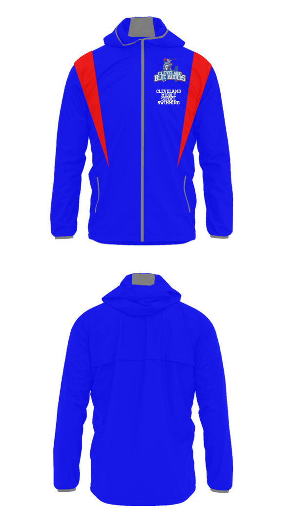 Windbreaker, Cleveland Middle School Swimming, Swimming, Teamtime, Team time, sublimation, custom sports apparel, team uniforms, spirit wear, spiritwear, sports uniforms, custom shirts, team store, custom team store, fundraiser sports, apparel fundraiser