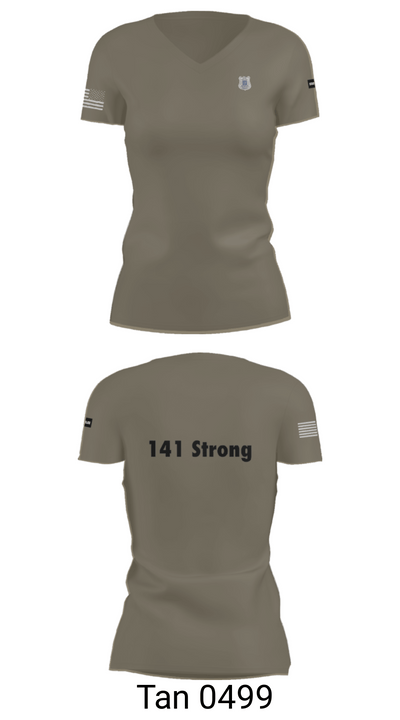 141 Strong 28251184 Women's Short Sleeve V-neck Shirt - 36