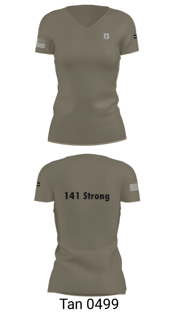 Women's Short Sleeve Vneck Shirt, 141 Strong, Police, Teamtime, Team time, sublimation, custom sports apparel, team uniforms, spirit wear, spiritwear, sports uniforms, custom shirts, team store, custom team store, fundraiser sports, apparel fundraiser