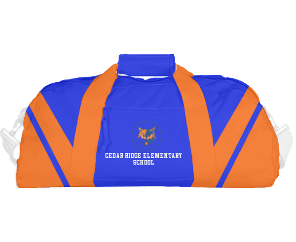 Duffle Bag, Cedar Ridge Elementary School, Spirit Store, Teamtime, Team time, sublimation, custom sports apparel, team uniforms, spirit wear, spiritwear, sports uniforms, custom shirts, team store, custom team store, fundraiser sports, apparel fundraiser