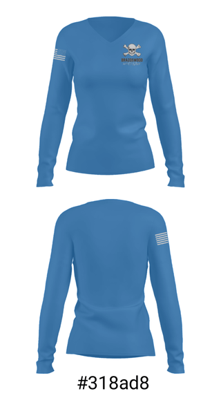 Women's Long Sleeve Vneck Shirt, Brazoswood High School Wrestling, Wrestling, Teamtime, Team time, sublimation, custom sports apparel, team uniforms, spirit wear, spiritwear, sports uniforms, custom shirts, team store, custom team store, fundraiser sports, apparel fundraiser