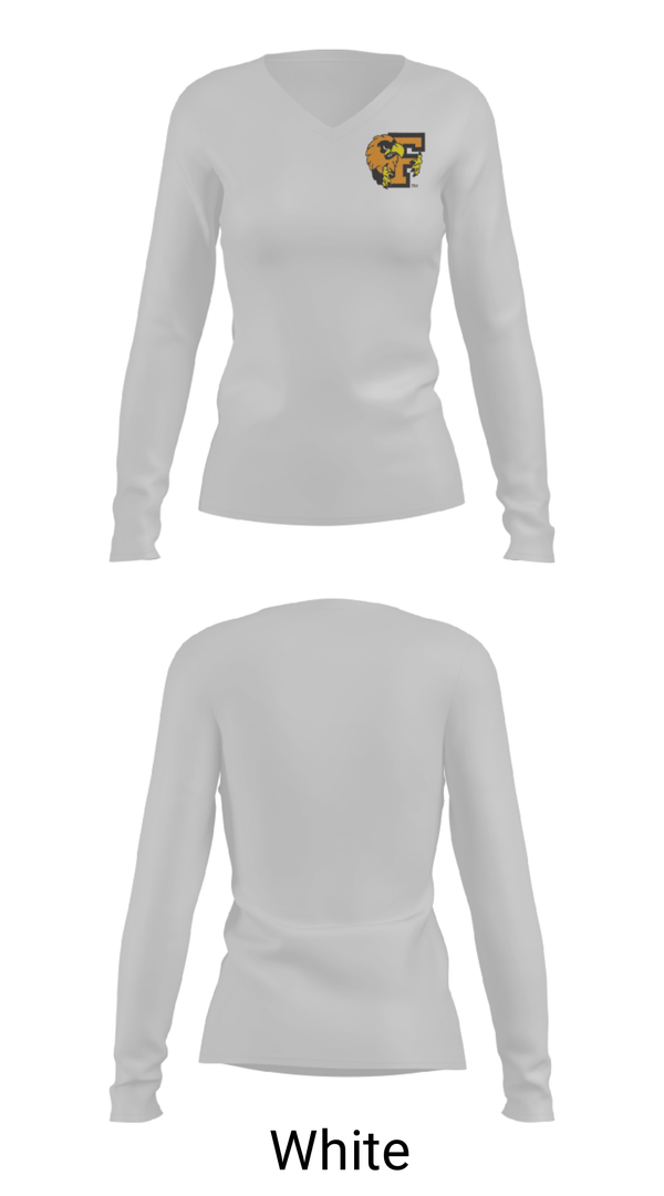 Women's Long Sleeve Vneck Shirt, Flushing High School Wrestling, Wrestling, Teamtime, Team time, sublimation, custom sports apparel, team uniforms, spirit wear, spiritwear, sports uniforms, custom shirts, team store, custom team store, fundraiser sports, apparel fundraiser