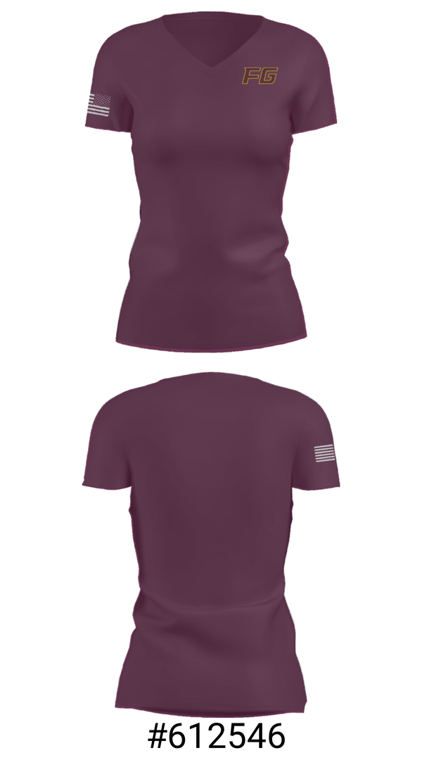 Women's Short Sleeve Vneck Shirt, Fort Gratiot Middle School Wrestling, Wrestling, Teamtime, Team time, sublimation, custom sports apparel, team uniforms, spirit wear, spiritwear, sports uniforms, custom shirts, team store, custom team store, fundraiser sports, apparel fundraiser