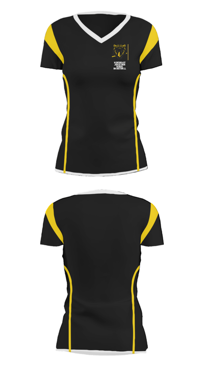 Northeast Jones High School Basketball 17103640 Women's Short Sleeve V-neck Shirt - 31
