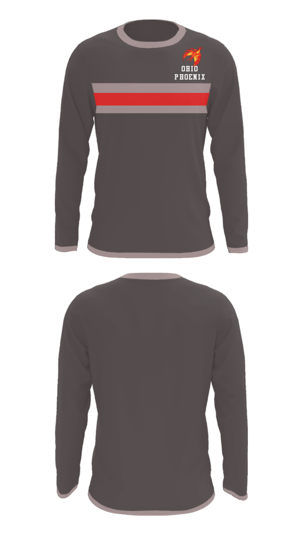Long Sleeve Performance Shirt, Ohio Phoenix, Women's Basketball, Teamtime, Team time, sublimation, custom sports apparel, team uniforms, spirit wear, spiritwear, sports uniforms, custom shirts, team store, custom team store, fundraiser sports, apparel fundraiser