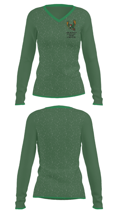 Women's Long Sleeve Vneck Shirt, Lawrence Free State High School Gymnastics, Spirit Store, Teamtime, Team time, sublimation, custom sports apparel, team uniforms, spirit wear, spiritwear, sports uniforms, custom shirts, team store, custom team store, fundraiser sports, apparel fundraiser