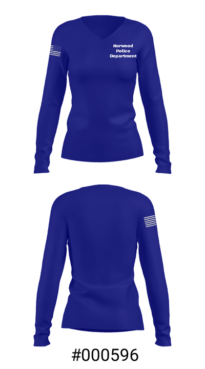 Norwood Police Department 36096793 Women's Long Sleeve V-neck Shirt - 7