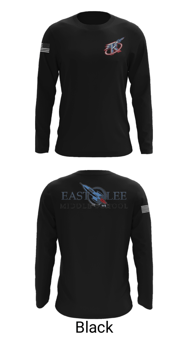 Long Sleeve Performance Shirt, East Lee Middle School, Spirit Store, Teamtime, Team time, sublimation, custom sports apparel, team uniforms, spirit wear, spiritwear, sports uniforms, custom shirts, team store, custom team store, fundraiser sports, apparel fundraiser