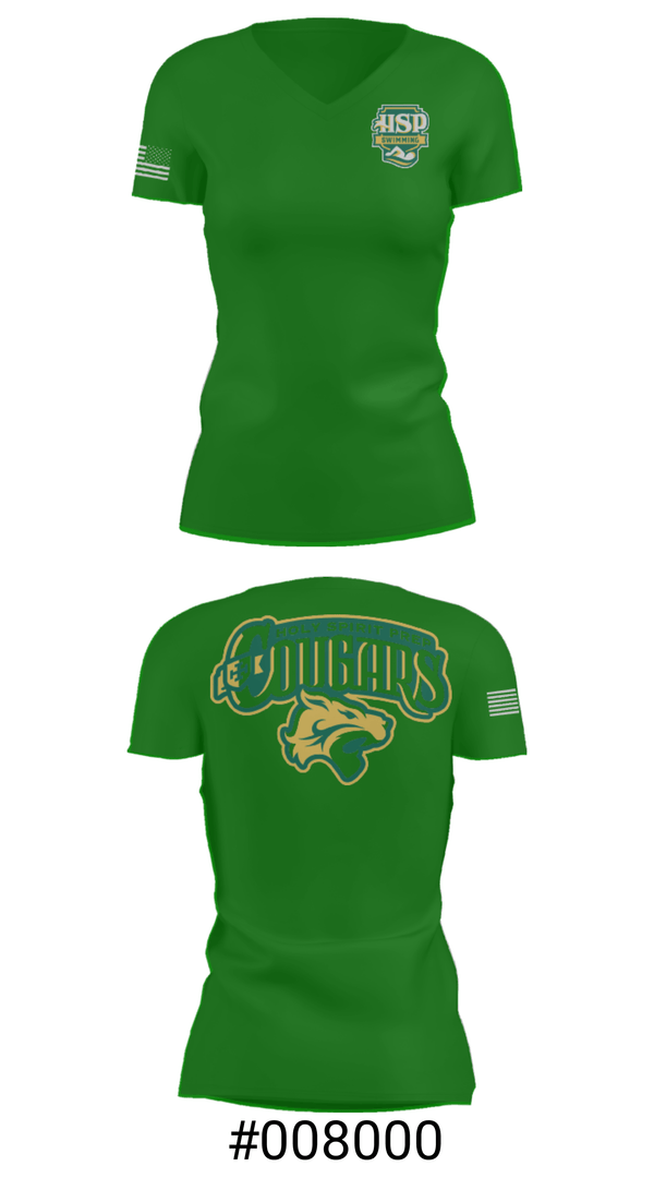 Women's Short Sleeve Vneck Shirt, Holy Spirit Preparatory Upper School Swimming, Swimming, Teamtime, Team time, sublimation, custom sports apparel, team uniforms, spirit wear, spiritwear, sports uniforms, custom shirts, team store, custom team store, fundraiser sports, apparel fundraiser