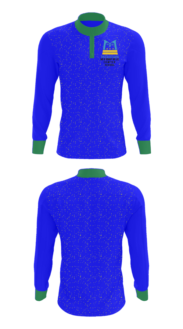 Quarter Zip Jacket, Meridian Public Charter School, Spirit Store, Teamtime, Team time, sublimation, custom sports apparel, team uniforms, spirit wear, spiritwear, sports uniforms, custom shirts, team store, custom team store, fundraiser sports, apparel fundraiser