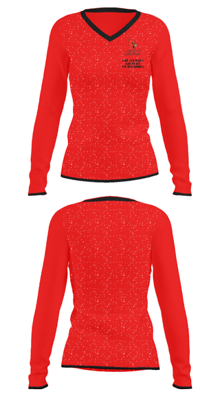 Women's Long Sleeve Vneck Shirt, George Rogers Clark High School Swimming, Swimming, Teamtime, Team time, sublimation, custom sports apparel, team uniforms, spirit wear, spiritwear, sports uniforms, custom shirts, team store, custom team store, fundraiser sports, apparel fundraiser