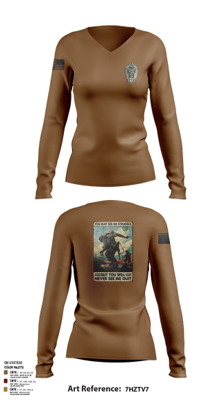 Women's Long Sleeve Vneck Shirt, 326th SDC, Army, Teamtime, Team time, sublimation, custom sports apparel, team uniforms, spirit wear, spiritwear, sports uniforms, custom shirts, team store, custom team store, fundraiser sports, apparel fundraiser