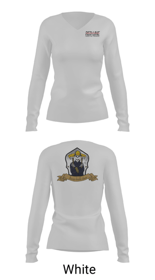 Women's Long Sleeve Vneck Shirt, Red Line Mobile Axe Throwing, , Teamtime, Team time, sublimation, custom sports apparel, team uniforms, spirit wear, spiritwear, sports uniforms, custom shirts, team store, custom team store, fundraiser sports, apparel fundraiser