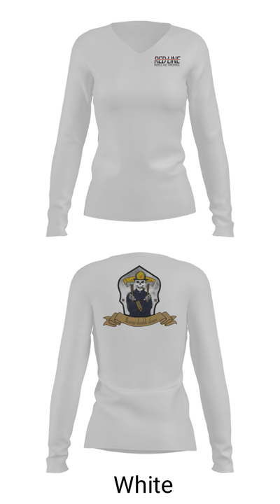 Red Line Mobile Axe Throwing 75513629 Women's Long Sleeve V-neck Shirt - 6