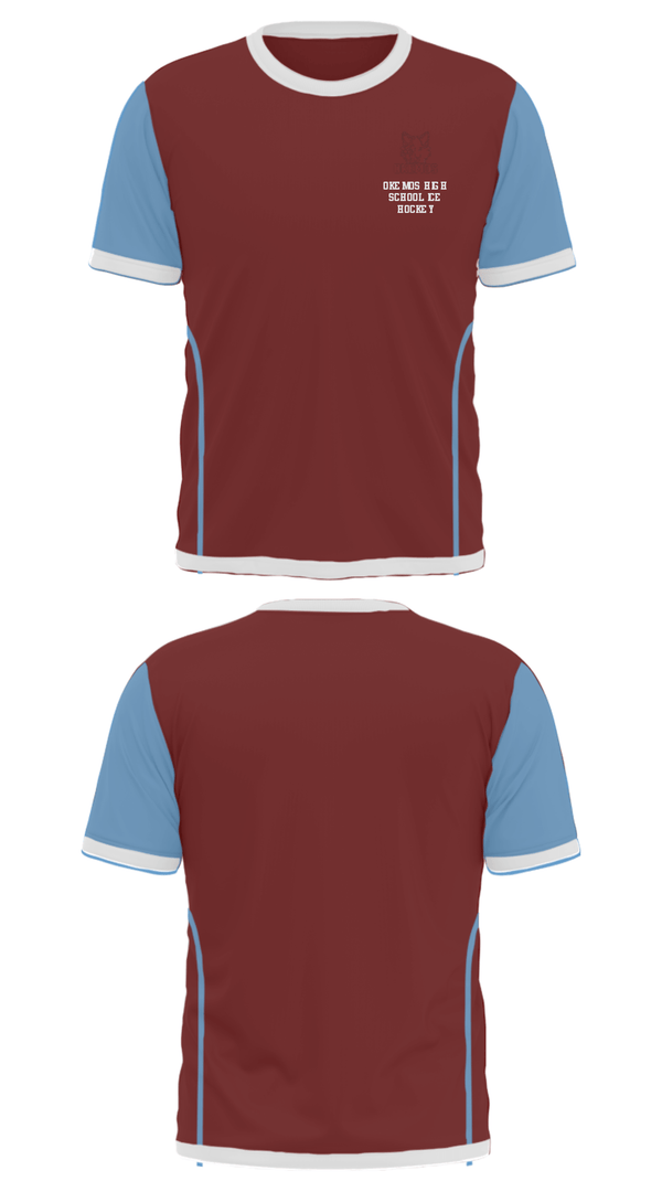 Short Sleeve Performance Shirt, Okemos High School Ice Hockey, Ice Hockey, Teamtime, Team time, sublimation, custom sports apparel, team uniforms, spirit wear, spiritwear, sports uniforms, custom shirts, team store, custom team store, fundraiser sports, apparel fundraiser
