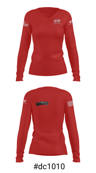 Women's Long Sleeve Vneck Shirt, Red Thread Renovations, , Teamtime, Team time, sublimation, custom sports apparel, team uniforms, spirit wear, spiritwear, sports uniforms, custom shirts, team store, custom team store, fundraiser sports, apparel fundraiser