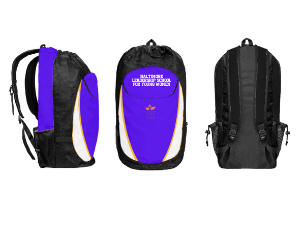 Gear Bag, Baltimore Leadership School For Young Women, Spirit Store, Teamtime, Team time, sublimation, custom sports apparel, team uniforms, spirit wear, spiritwear, sports uniforms, custom shirts, team store, custom team store, fundraiser sports, apparel fundraiser
