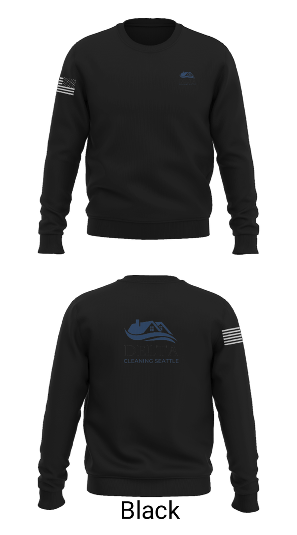 Crew Neck Sweatshirt, Delta cleaning LLC, , Teamtime, Team time, sublimation, custom sports apparel, team uniforms, spirit wear, spiritwear, sports uniforms, custom shirts, team store, custom team store, fundraiser sports, apparel fundraiser