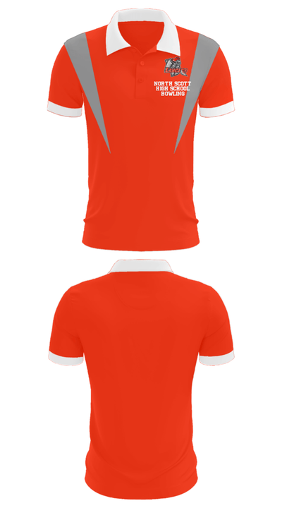 North Scott High School Bowling 78157248 Short Sleeve Performance Polo - 25