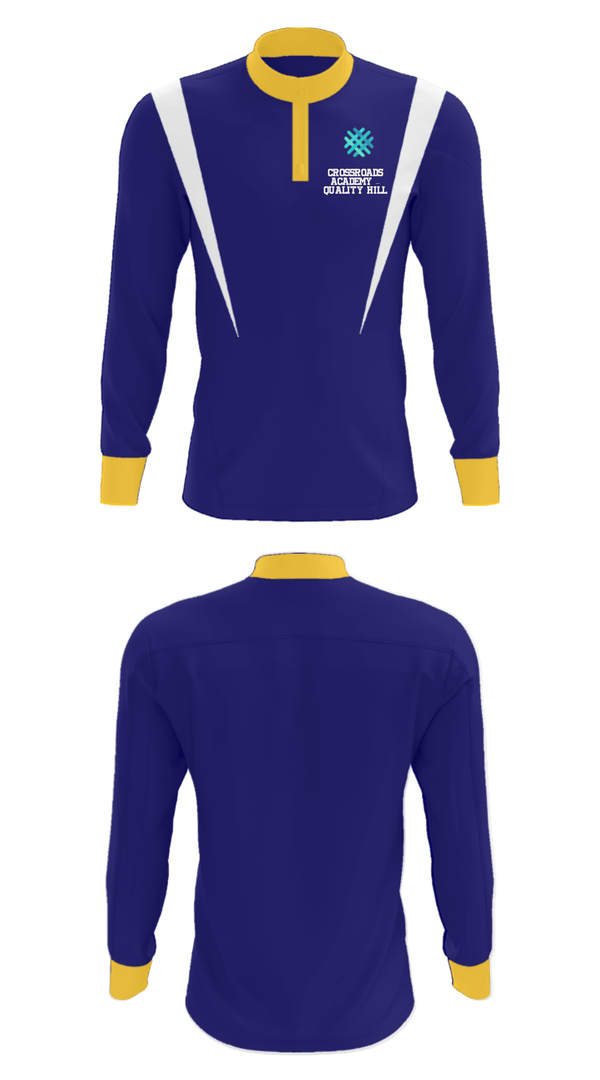 Quarter Zip Jacket, Crossroads Academy – Quality Hill, Spirit Store, Teamtime, Team time, sublimation, custom sports apparel, team uniforms, spirit wear, spiritwear, sports uniforms, custom shirts, team store, custom team store, fundraiser sports, apparel fundraiser