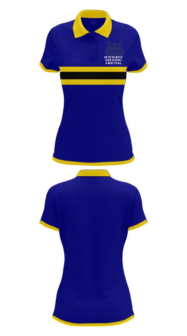 Short Sleeve Performance Polo, West Seattle High School Basketball, Women's Basketball, Teamtime, Team time, sublimation, custom sports apparel, team uniforms, spirit wear, spiritwear, sports uniforms, custom shirts, team store, custom team store, fundraiser sports, apparel fundraiser