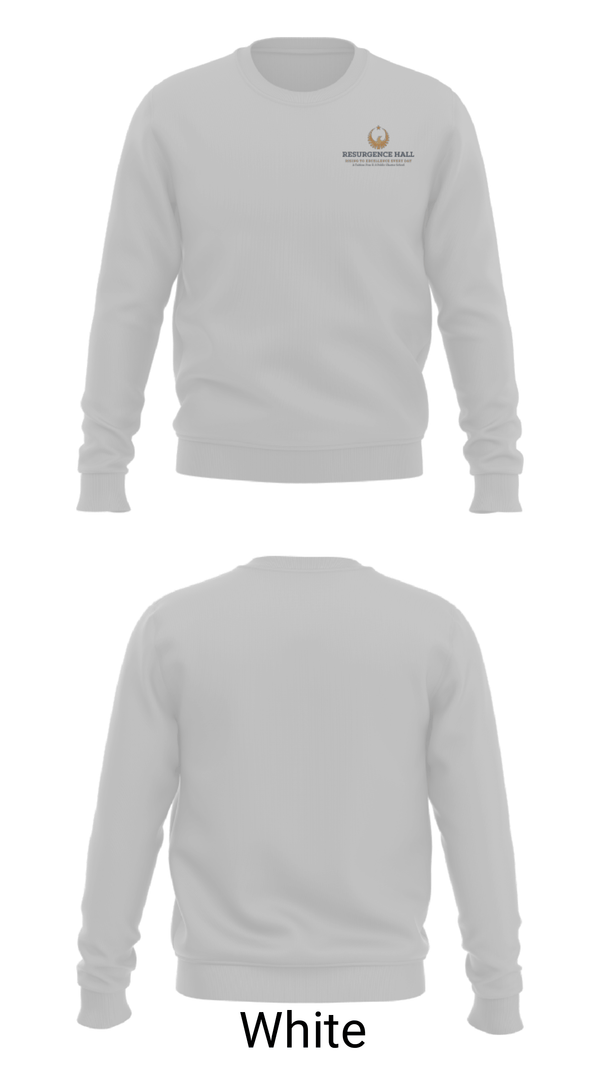Crew Neck Sweatshirt, Resurgence Hall Charter School, Spirit Store, Teamtime, Team time, sublimation, custom sports apparel, team uniforms, spirit wear, spiritwear, sports uniforms, custom shirts, team store, custom team store, fundraiser sports, apparel fundraiser