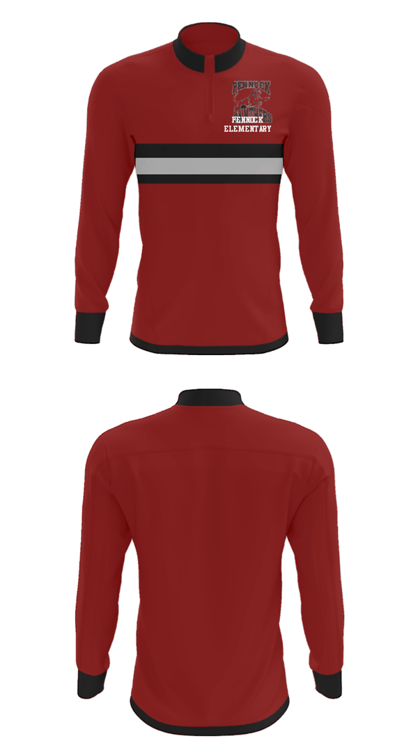 Quarter Zip Jacket, Pennock Elementary, Spirit Store, Teamtime, Team time, sublimation, custom sports apparel, team uniforms, spirit wear, spiritwear, sports uniforms, custom shirts, team store, custom team store, fundraiser sports, apparel fundraiser