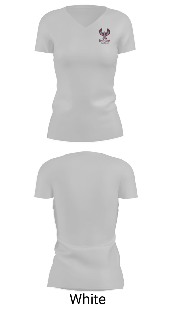 Women's Short Sleeve Vneck Shirt, Discovery High School, Spirit Store, Teamtime, Team time, sublimation, custom sports apparel, team uniforms, spirit wear, spiritwear, sports uniforms, custom shirts, team store, custom team store, fundraiser sports, apparel fundraiser