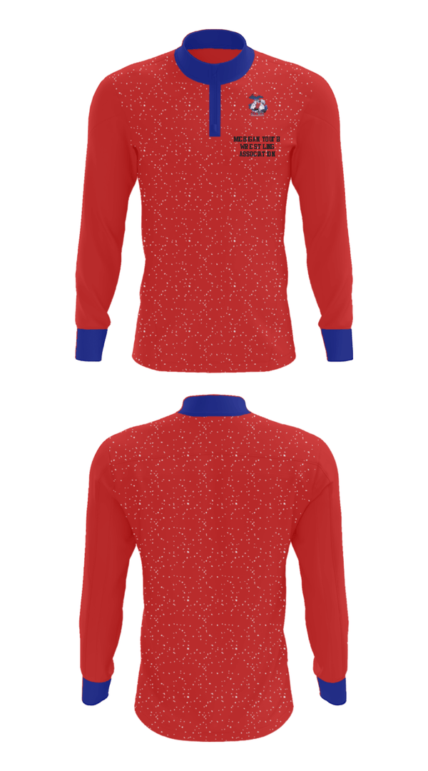 Quarter Zip Jacket, Michigan Youth Wrestling Association, Wrestling, Teamtime, Team time, sublimation, custom sports apparel, team uniforms, spirit wear, spiritwear, sports uniforms, custom shirts, team store, custom team store, fundraiser sports, apparel fundraiser