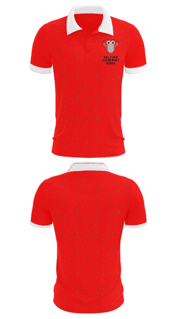Short Sleeve Performance Polo, Hill Farm Elementary School, Spirit Store, Teamtime, Team time, sublimation, custom sports apparel, team uniforms, spirit wear, spiritwear, sports uniforms, custom shirts, team store, custom team store, fundraiser sports, apparel fundraiser