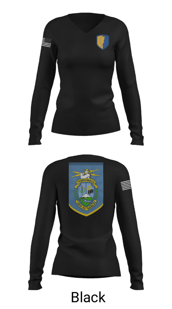 Women's Long Sleeve Vneck Shirt, MIO Ausable schools, Spirit Store, Teamtime, Team time, sublimation, custom sports apparel, team uniforms, spirit wear, spiritwear, sports uniforms, custom shirts, team store, custom team store, fundraiser sports, apparel fundraiser