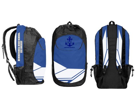Gear Bag, Minnetonka High School Ice Hockey, Ice Hockey, Teamtime, Team time, sublimation, custom sports apparel, team uniforms, spirit wear, spiritwear, sports uniforms, custom shirts, team store, custom team store, fundraiser sports, apparel fundraiser