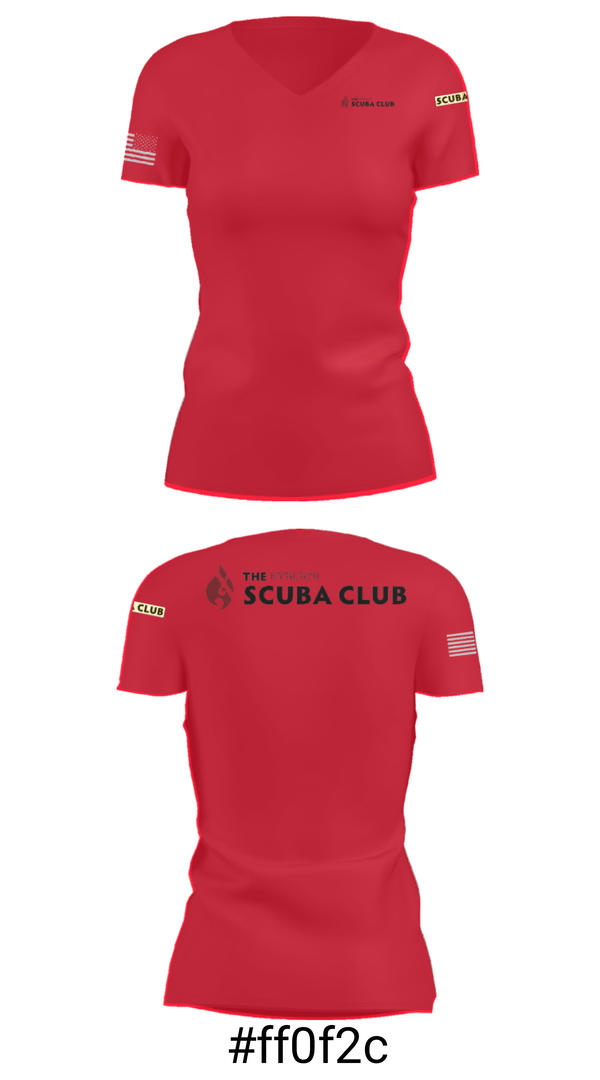 Women's Short Sleeve Vneck Shirt, The Kyalami Scuba Club, , Teamtime, Team time, sublimation, custom sports apparel, team uniforms, spirit wear, spiritwear, sports uniforms, custom shirts, team store, custom team store, fundraiser sports, apparel fundraiser