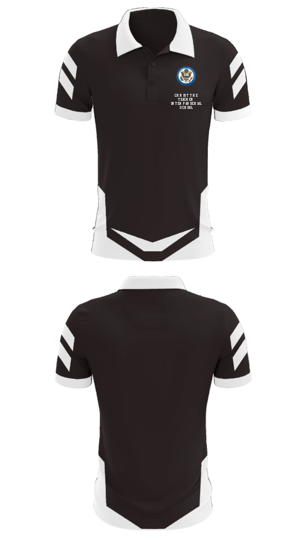 Short Sleeve Performance Polo, Christ The Teacher Interparochial School, Spirit Store, Teamtime, Team time, sublimation, custom sports apparel, team uniforms, spirit wear, spiritwear, sports uniforms, custom shirts, team store, custom team store, fundraiser sports, apparel fundraiser