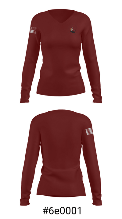 Pleasant Grove Elementary School 73381119 Women's Long Sleeve V-neck Shirt - 20