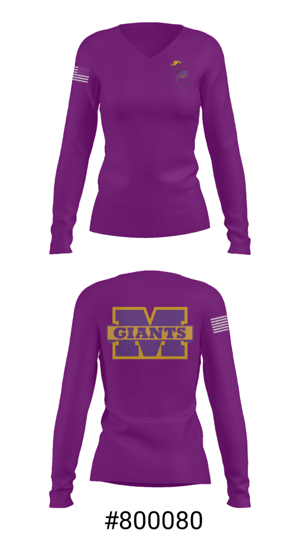 Women's Long Sleeve Vneck Shirt, Marion High School Wrestling, Wrestling, Teamtime, Team time, sublimation, custom sports apparel, team uniforms, spirit wear, spiritwear, sports uniforms, custom shirts, team store, custom team store, fundraiser sports, apparel fundraiser