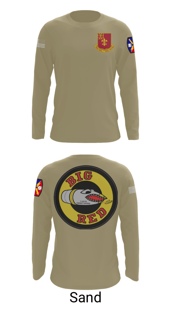 Long Sleeve Performance Shirt, 1-145 FA, National Guard, Teamtime, Team time, sublimation, custom sports apparel, team uniforms, spirit wear, spiritwear, sports uniforms, custom shirts, team store, custom team store, fundraiser sports, apparel fundraiser