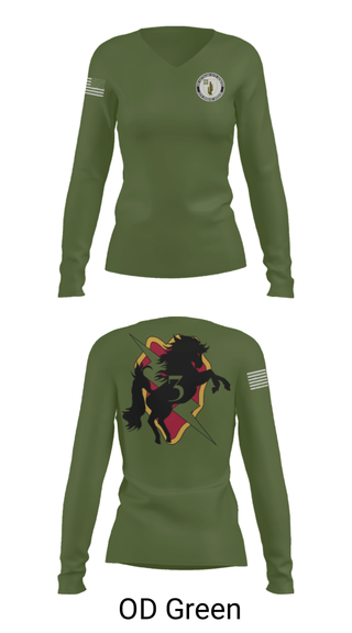 Women's Long Sleeve Vneck Shirt, , Army, Teamtime, Team time, sublimation, custom sports apparel, team uniforms, spirit wear, spiritwear, sports uniforms, custom shirts, team store, custom team store, fundraiser sports, apparel fundraiser