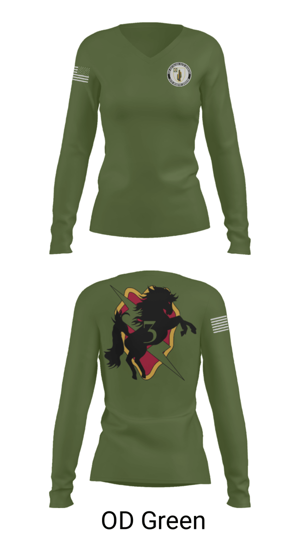 Women's Long Sleeve Vneck Shirt, , Army, Teamtime, Team time, sublimation, custom sports apparel, team uniforms, spirit wear, spiritwear, sports uniforms, custom shirts, team store, custom team store, fundraiser sports, apparel fundraiser