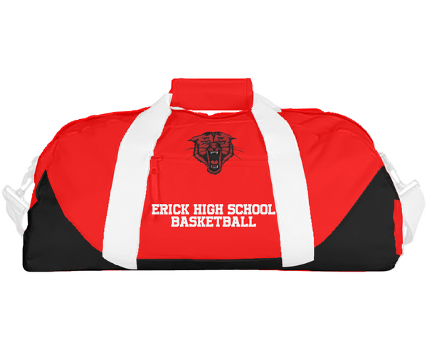 Duffle Bag, Erick High School Basketball, Women's Basketball, Teamtime, Team time, sublimation, custom sports apparel, team uniforms, spirit wear, spiritwear, sports uniforms, custom shirts, team store, custom team store, fundraiser sports, apparel fundraiser