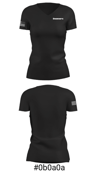 Women's Short Sleeve Vneck Shirt, Boomers, Women's Basketball, Teamtime, Team time, sublimation, custom sports apparel, team uniforms, spirit wear, spiritwear, sports uniforms, custom shirts, team store, custom team store, fundraiser sports, apparel fundraiser