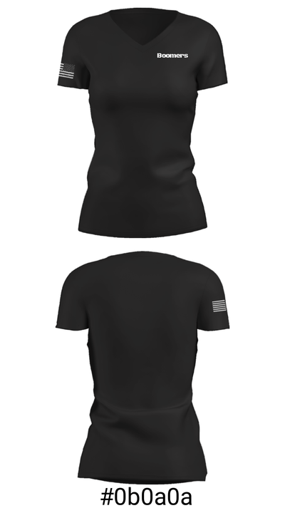 Boomers 65956807 Women's Short Sleeve V-neck Shirt - 21