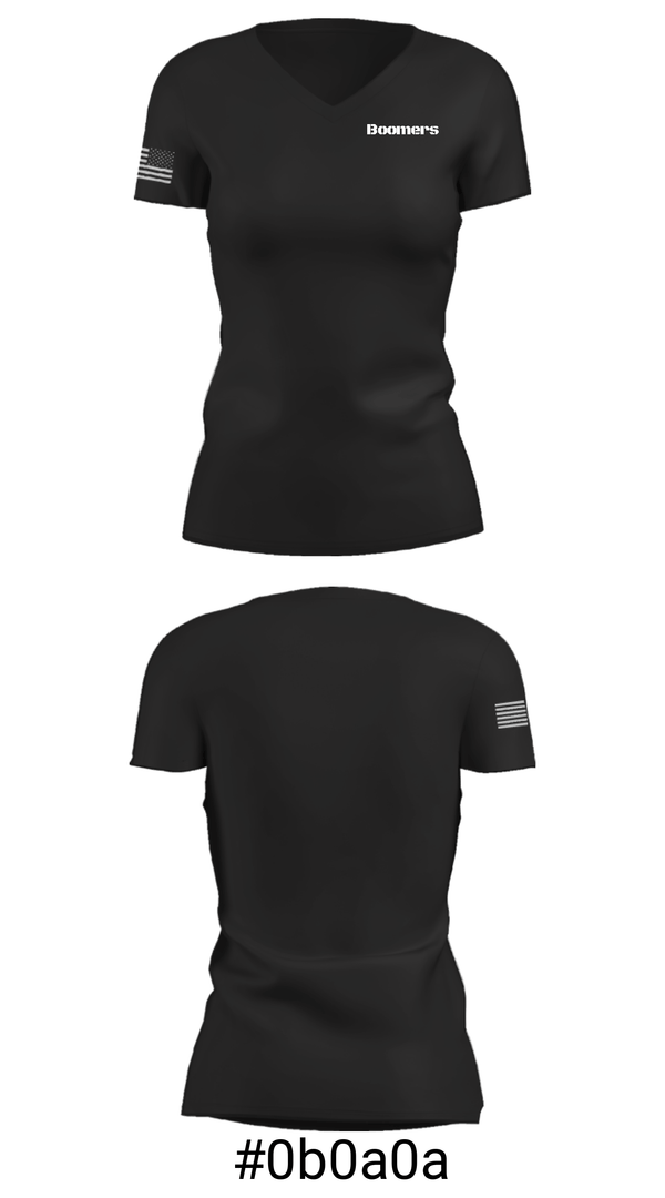 Women's Short Sleeve Vneck Shirt, Boomers, Women's Basketball, Teamtime, Team time, sublimation, custom sports apparel, team uniforms, spirit wear, spiritwear, sports uniforms, custom shirts, team store, custom team store, fundraiser sports, apparel fundraiser