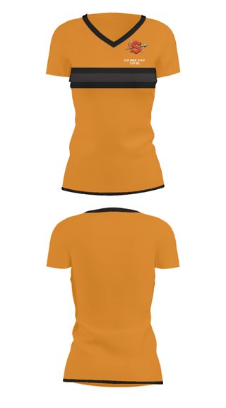 Women's Short Sleeve Vneck Shirt, Sandwich High School, Spirit Store, Teamtime, Team time, sublimation, custom sports apparel, team uniforms, spirit wear, spiritwear, sports uniforms, custom shirts, team store, custom team store, fundraiser sports, apparel fundraiser